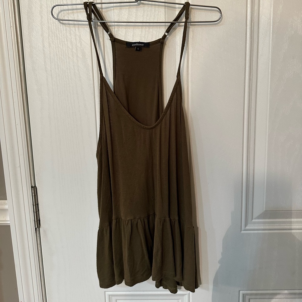 ambiance army green tank top